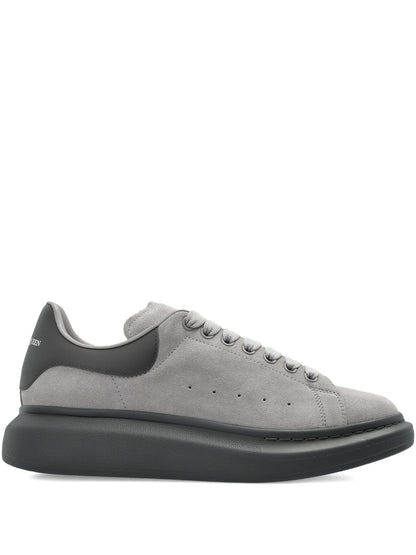 Sneakers Alexander McQueen Grigie con Lacci in Pelle di Vitello – Suola Chunky