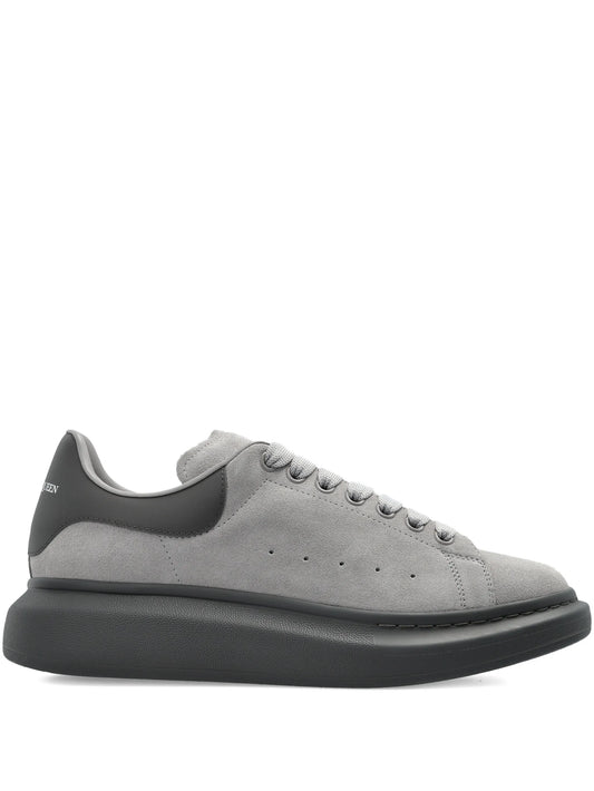 Sneakers Alexander McQueen Grigie con Lacci in Pelle di Vitello – Suola Chunky