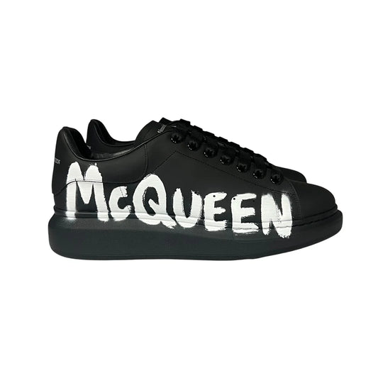 Alexander McQueen Oversized Graffiti Sneakers Nero