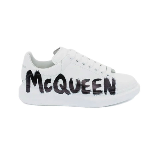 Alexander McQueen Oversized Graffiti Sneakers Bianco