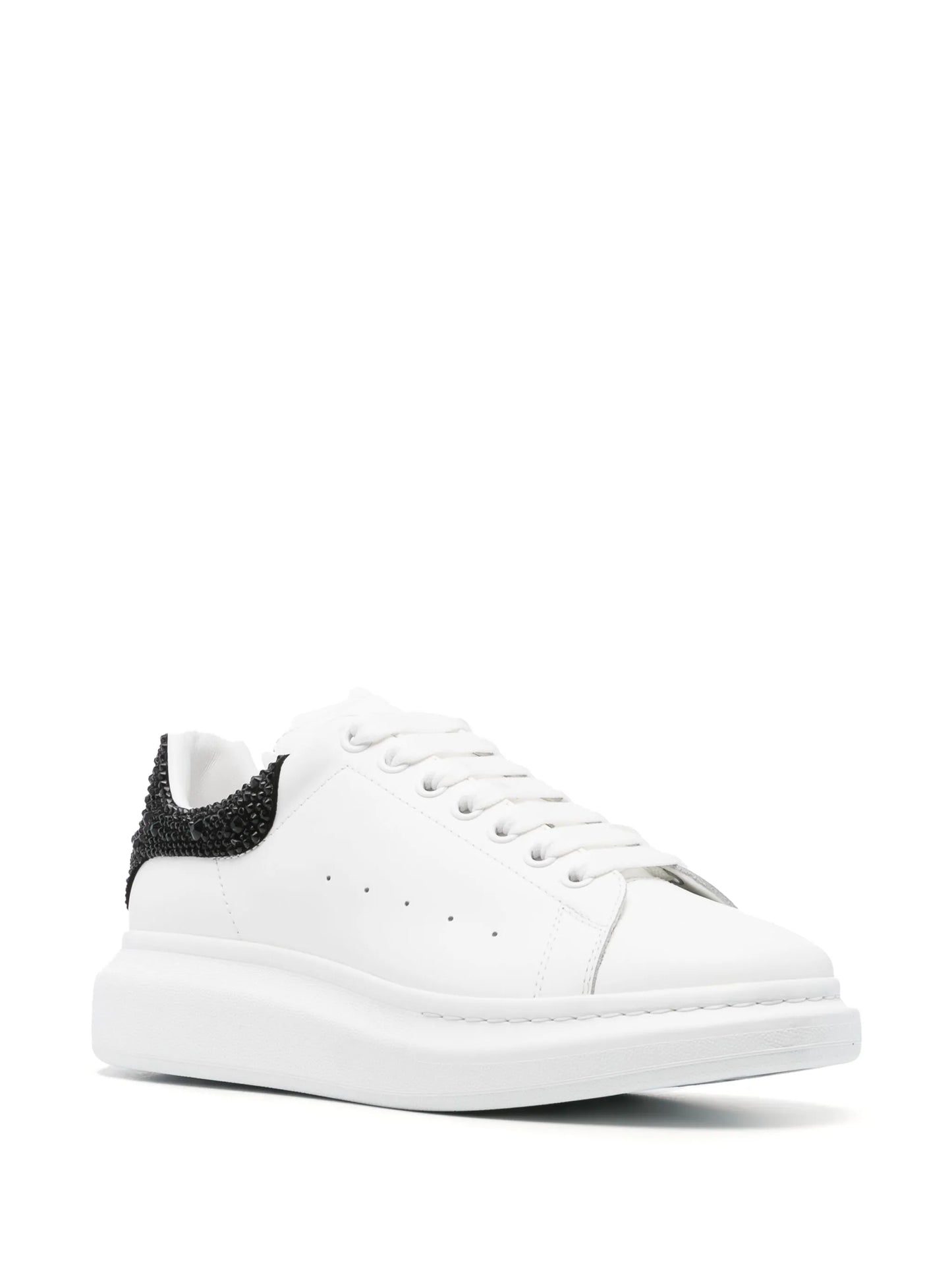 Sneakers Alexander McQueen Oversized bianche con tallone in cristallo