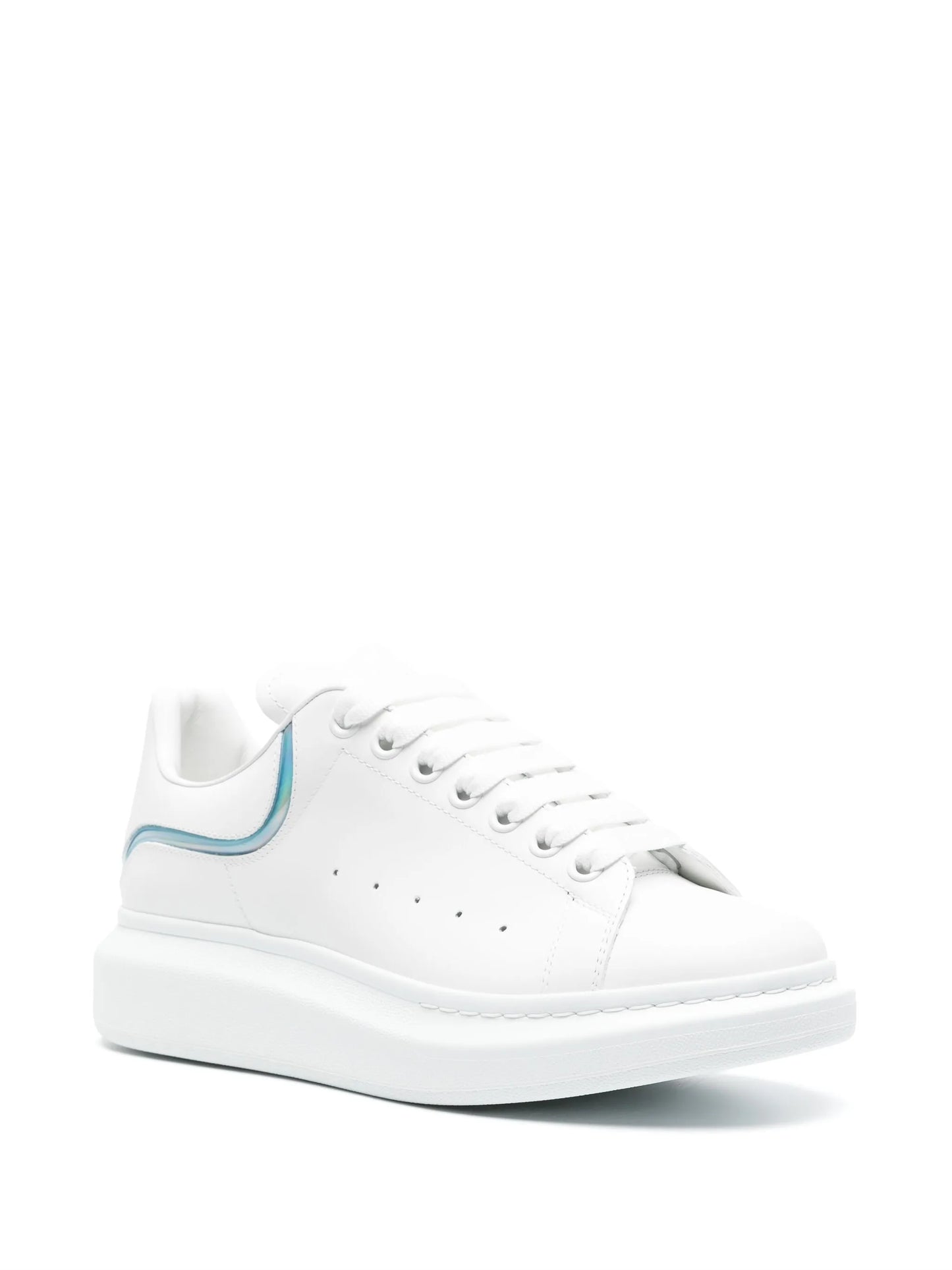 Alexander McQueen Oversized Kožené Tenisky – Bílé / Vícebarevné