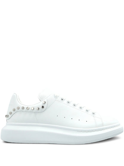 Alexander McQueen Oversized Stud-Embellished Sneakers – White Leather
