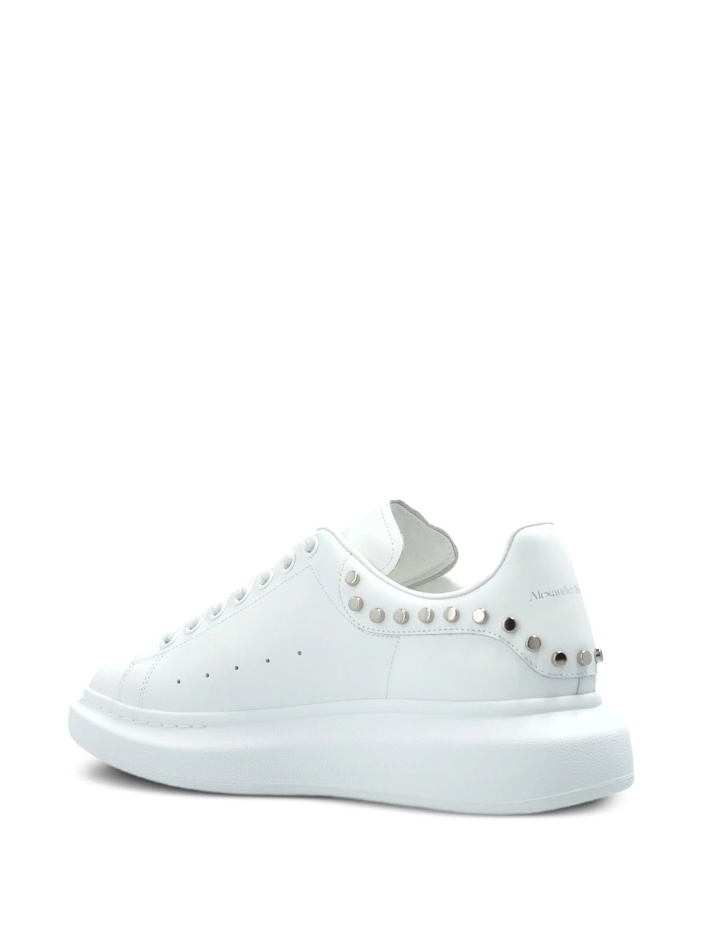 Alexander McQueen Oversized Stud-Embellished Sneakers – White Leather