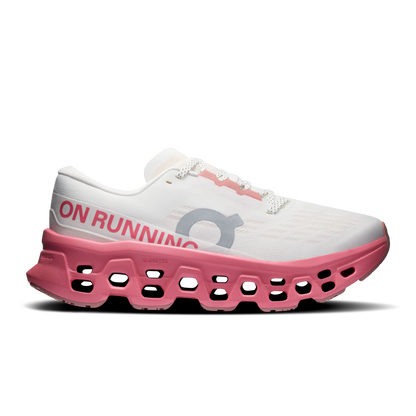 On Cloudmonster 3 Ivory | Camellia Running For Women's Shoes