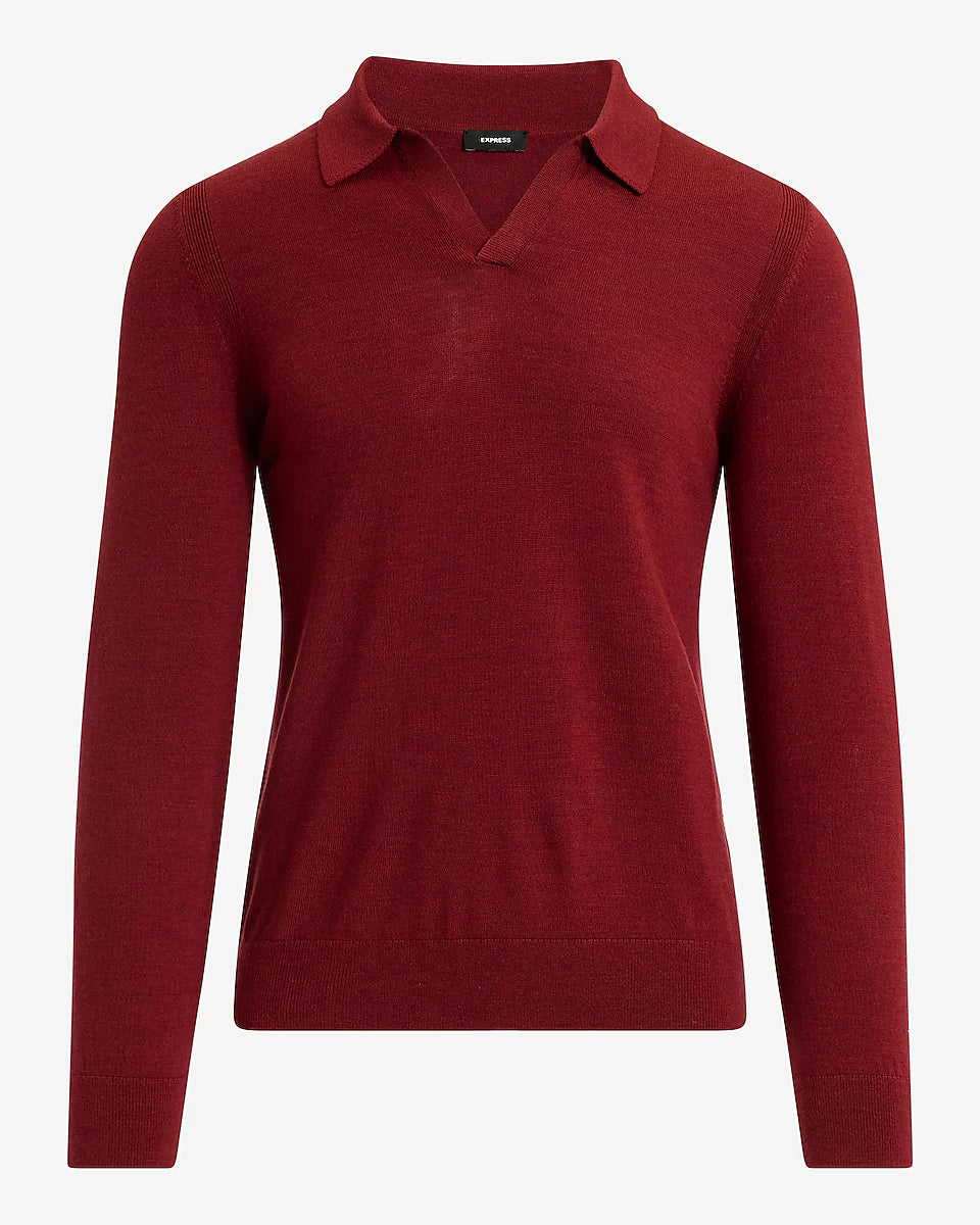 Johnny Collar Merino Wool Sweater Polo