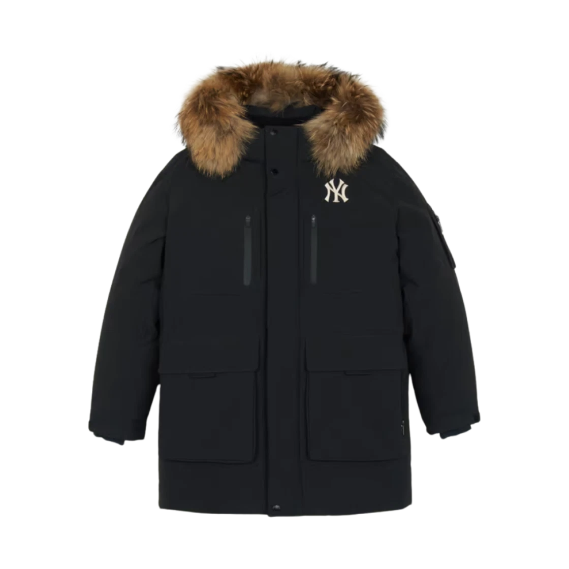 Chaqueta acolchada de ganso medio Gorpcore Outpocket Fur de MLB