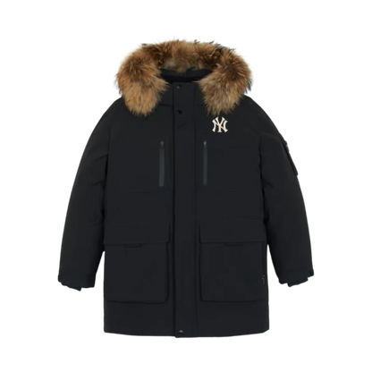 Chaqueta acolchada de ganso medio Gorpcore Outpocket Fur de MLB