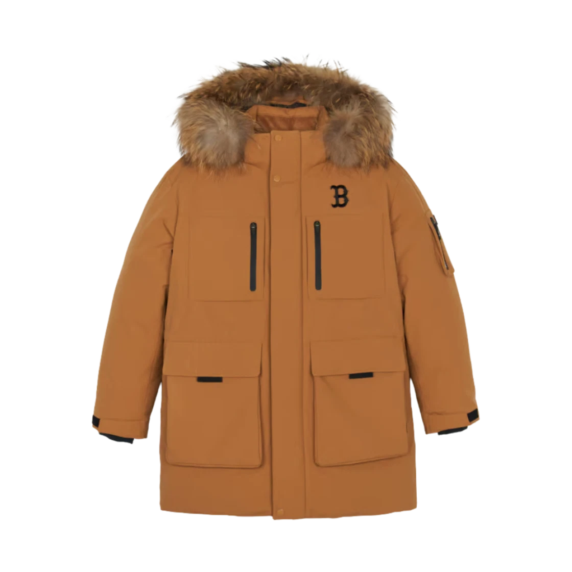 Chaqueta acolchada de ganso medio Gorpcore Outpocket Fur de MLB