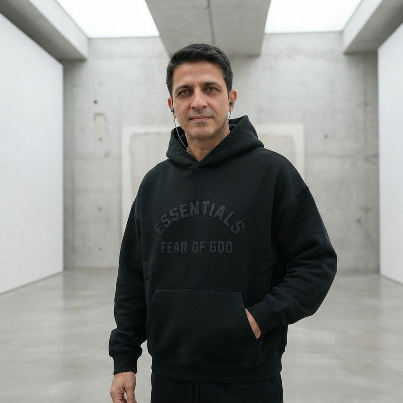 ESSENTIALS FEAR OF GOD Unisex Hoodie - Jet Black