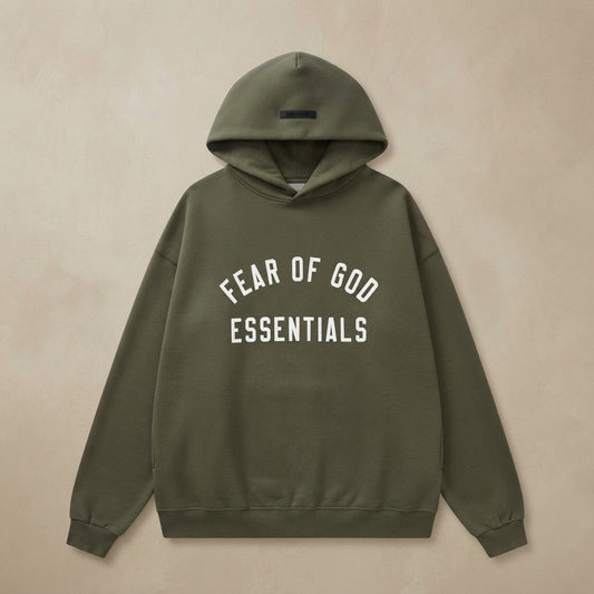 FEAR OF GOD ESSENTIALS Unisex Hoodie - Military Green