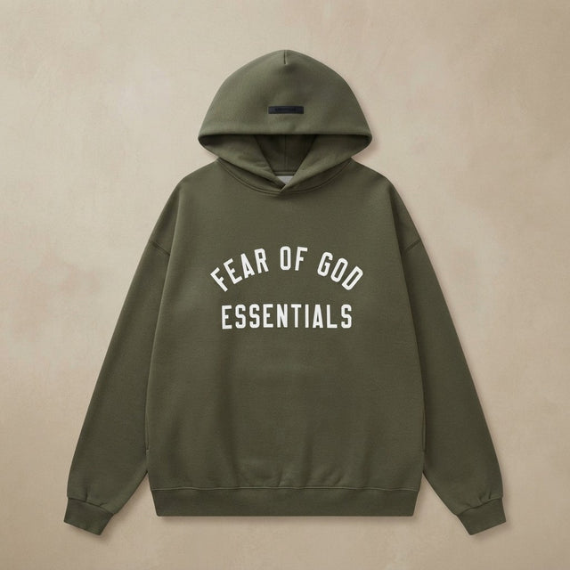 FEAR OF GOD ESSENTIALS Unisex Hoodie - Military Green