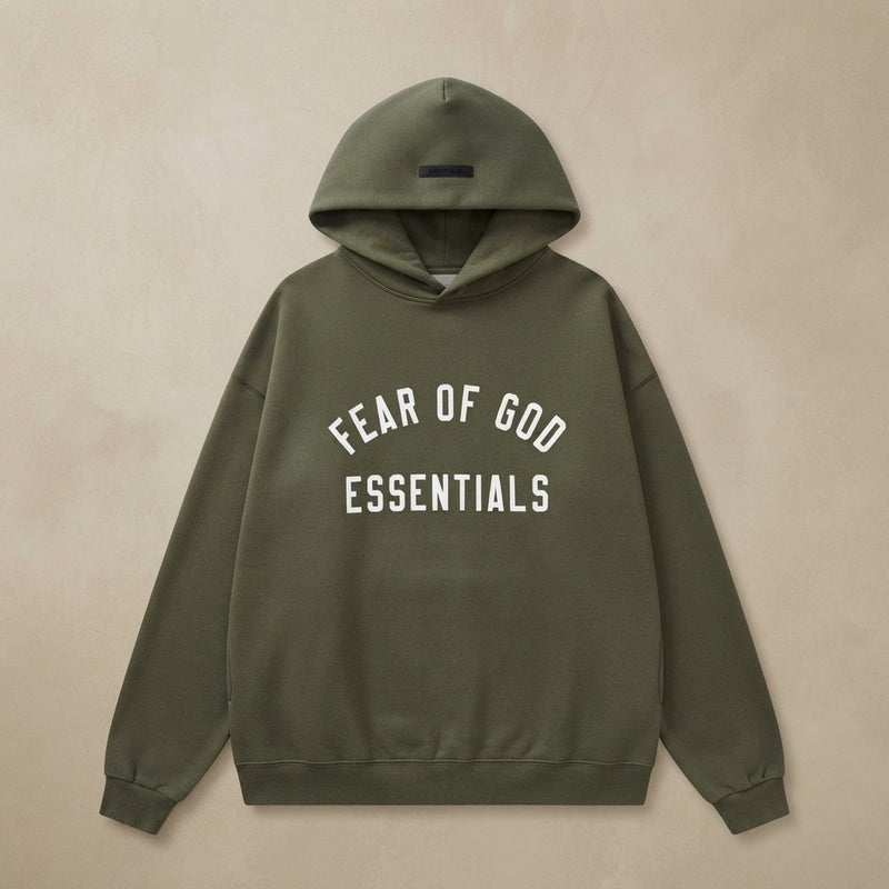 FEAR OF GOD ESSENTIALS Unisex Hoodie - Military Green