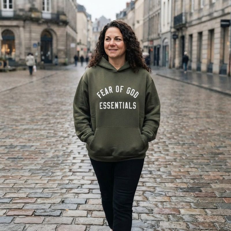 FEAR OF GOD ESSENTIALS Unisex Hoodie - Military Green