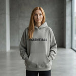 ESSENTIALS Logo Unisex Hoodie - Grey