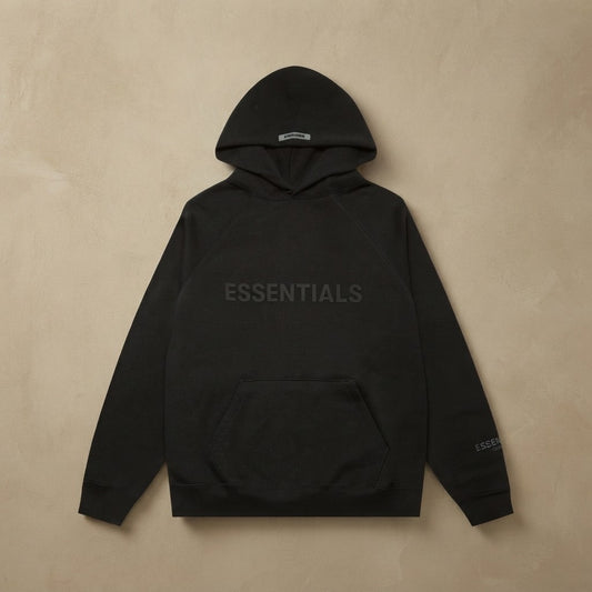 ESSENTIALS Logo Unisex Hoodie - Black
