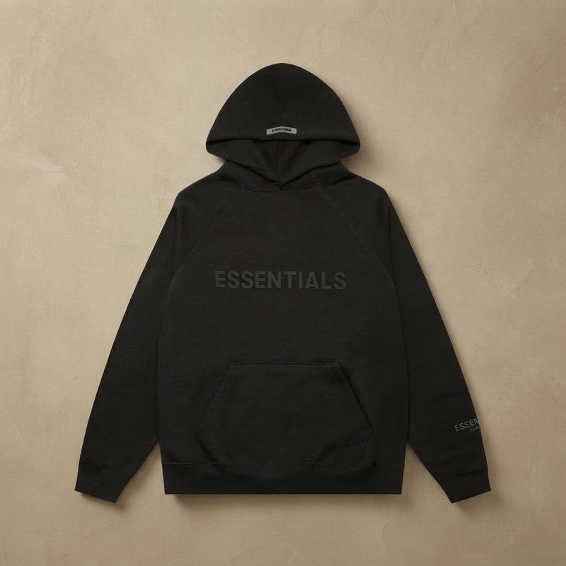 ESSENTIALS Logo Unisex Hoodie - Black