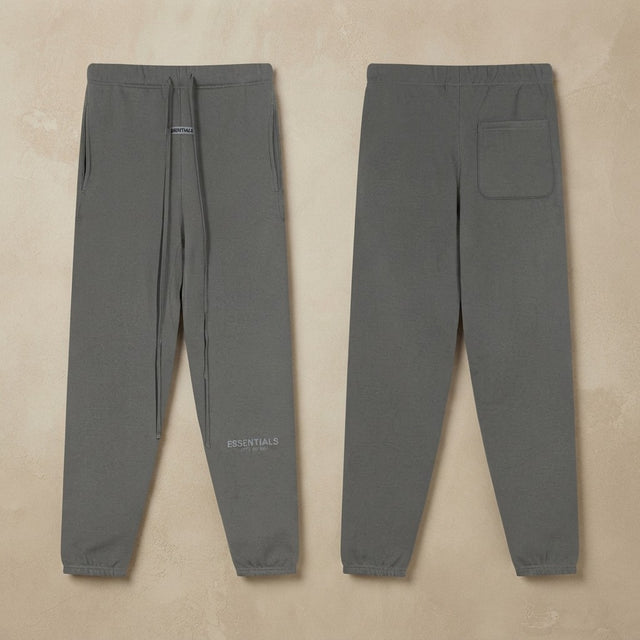 ESSENTIALS Reflective Logo Unisex Sweatpants - Dark Grey
