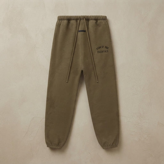 FEAR OF GOD ESSENTIALS Unisex Sweatpants - Olive Brown