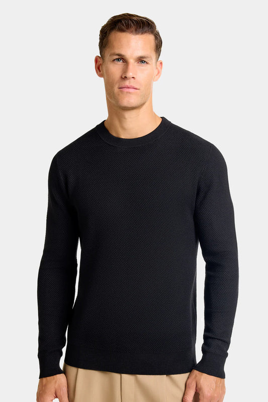 The Fabio Crewneck Sweater – Slim-Fit Jacquard Knit