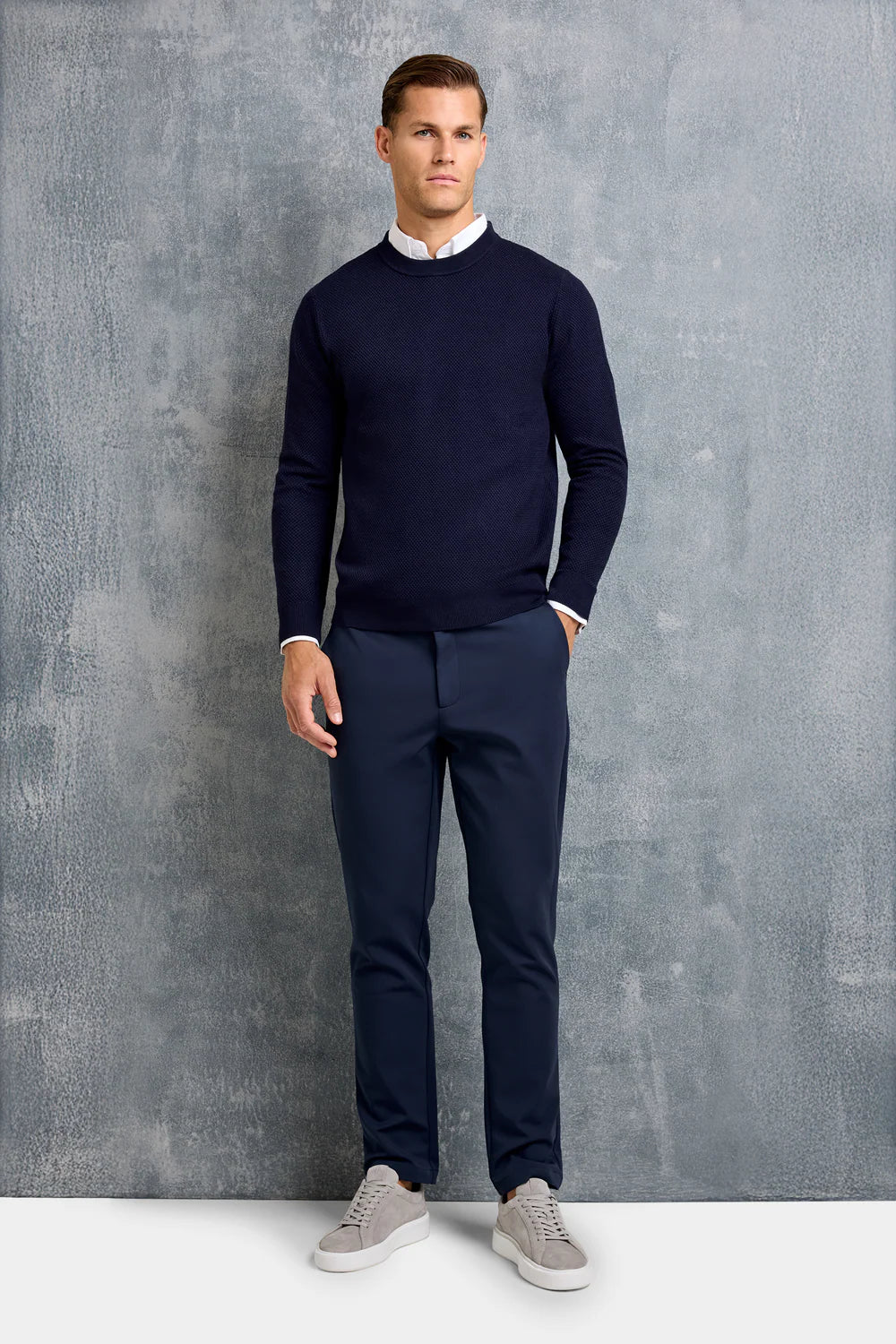 The Fabio Crewneck Sweater – Slim-Fit Jacquard Knit