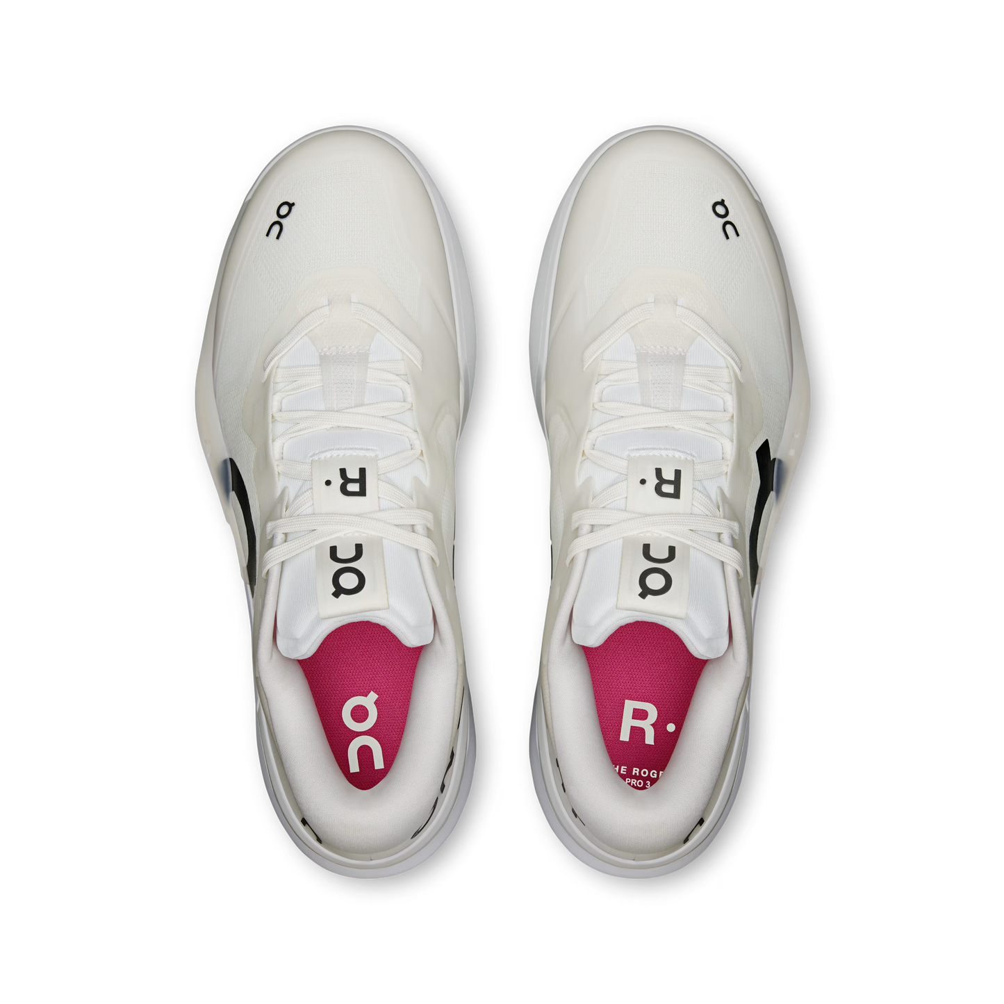 On THE ROGER Pro 3 Blanc Rose Chaussures Unisexes
